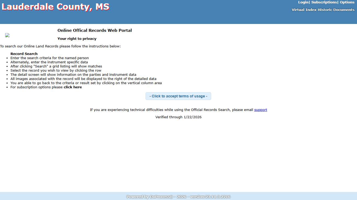 Official Records Inquiry